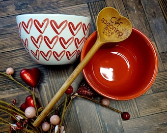 Acacia Heart Shape Love Spoon Personalized Gifts For Her, Engraved Kitchen Tools, Serving Utensils Cooking Gadgets, Dining Table, Home Decor