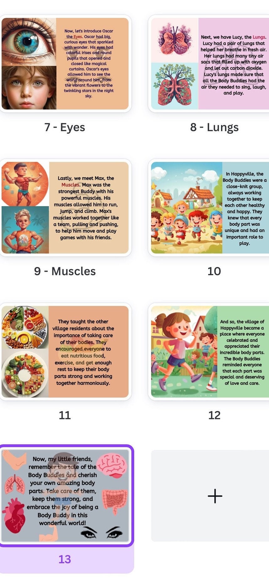 Kids Printable Body Parts Story Book Etsy