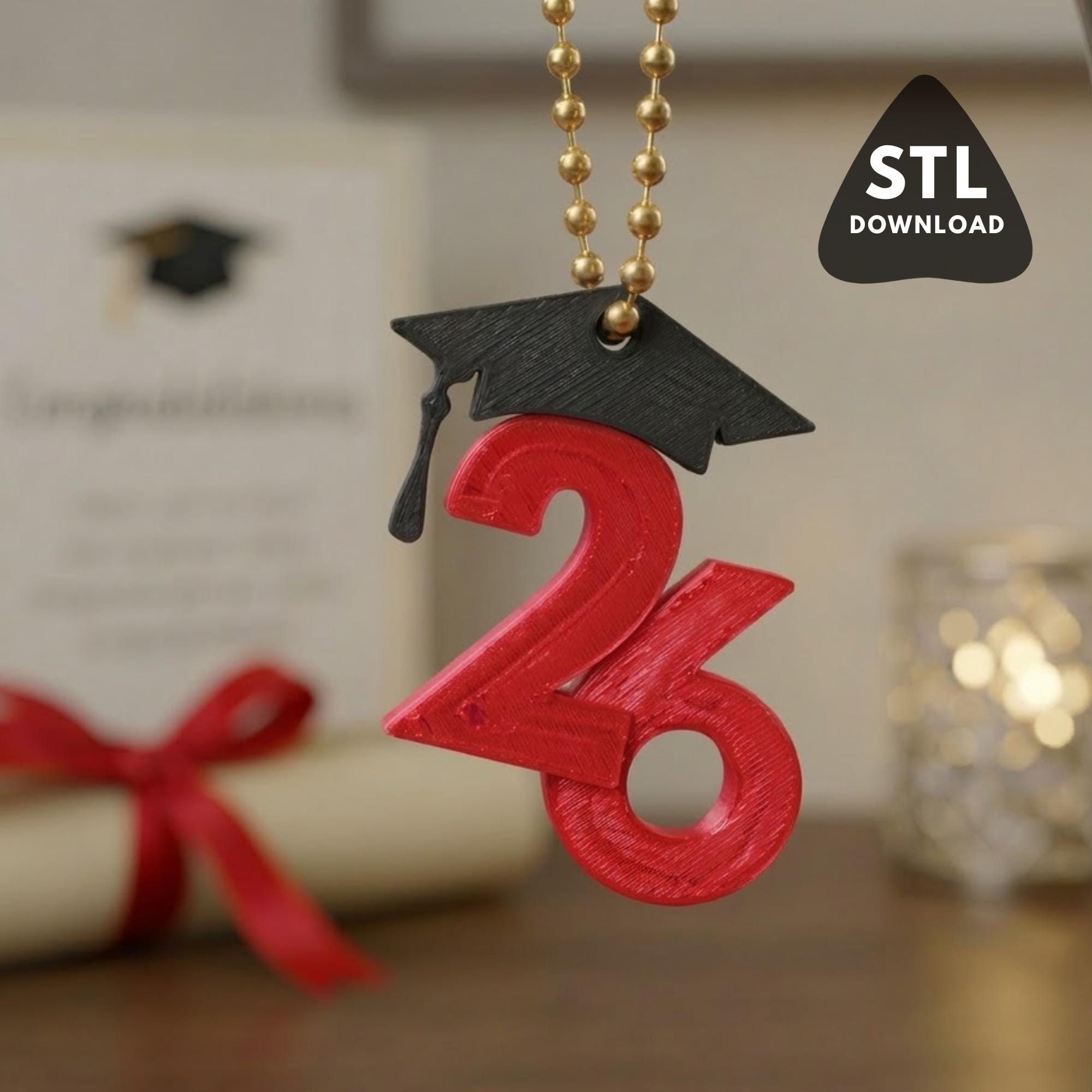 Class of 2026 Graduation Keychain STL File – Senior Year 3D Print Model ...