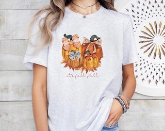 Chemise citrouille d'automne, jolie chemise d'automne, t-shirt de Thanksgiving, t-shirt graphique pour femme, t-shirt citrouille épicée, chemise automne enseignant, chemise automne, t automne