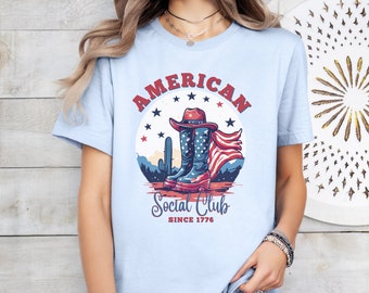 American Social Club-T-shirt: patriottisch T-shirt van 4 juli