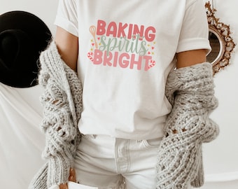 Shirt Christmas Baking Crew: Holiday Cookie Team-T-shirt dames