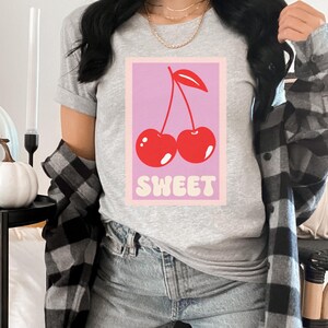 LIfe is Short Make it Sweet T-Shirt, Cherry Tee, Sweet T-Shirt, Summer shirt, Women's Tee, Cherry T-Shirt alentine's day gift, Valentine