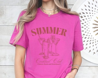 Summer Cocktail Club-T-shirt: Margarita Bachelorette Party-T-shirt