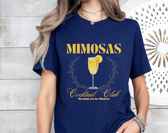 Mimosa-shirt met graphic: brunchshirt, meisjesdagje, zomermode