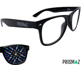 PRISMAZ Spektralbrille Für Fantastische Regenbogen Kaleidoskop Effekte - Festival Rave Feuerwerk Party Accessoire - Beugungsbrille