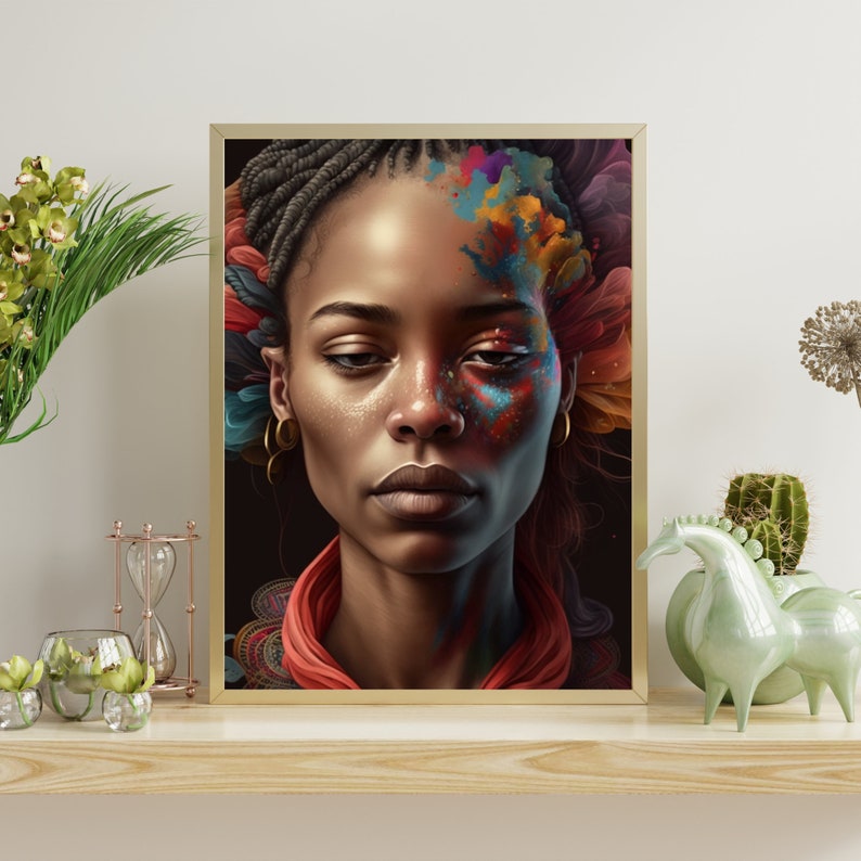 Colorful Imagination Abstract Digital Art Prints Black Art Etsy