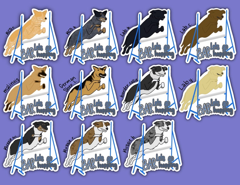 Dog Agility Sticker, Dog Sticker, Dog Sport, Sport Dog Sticker, Sticker ...