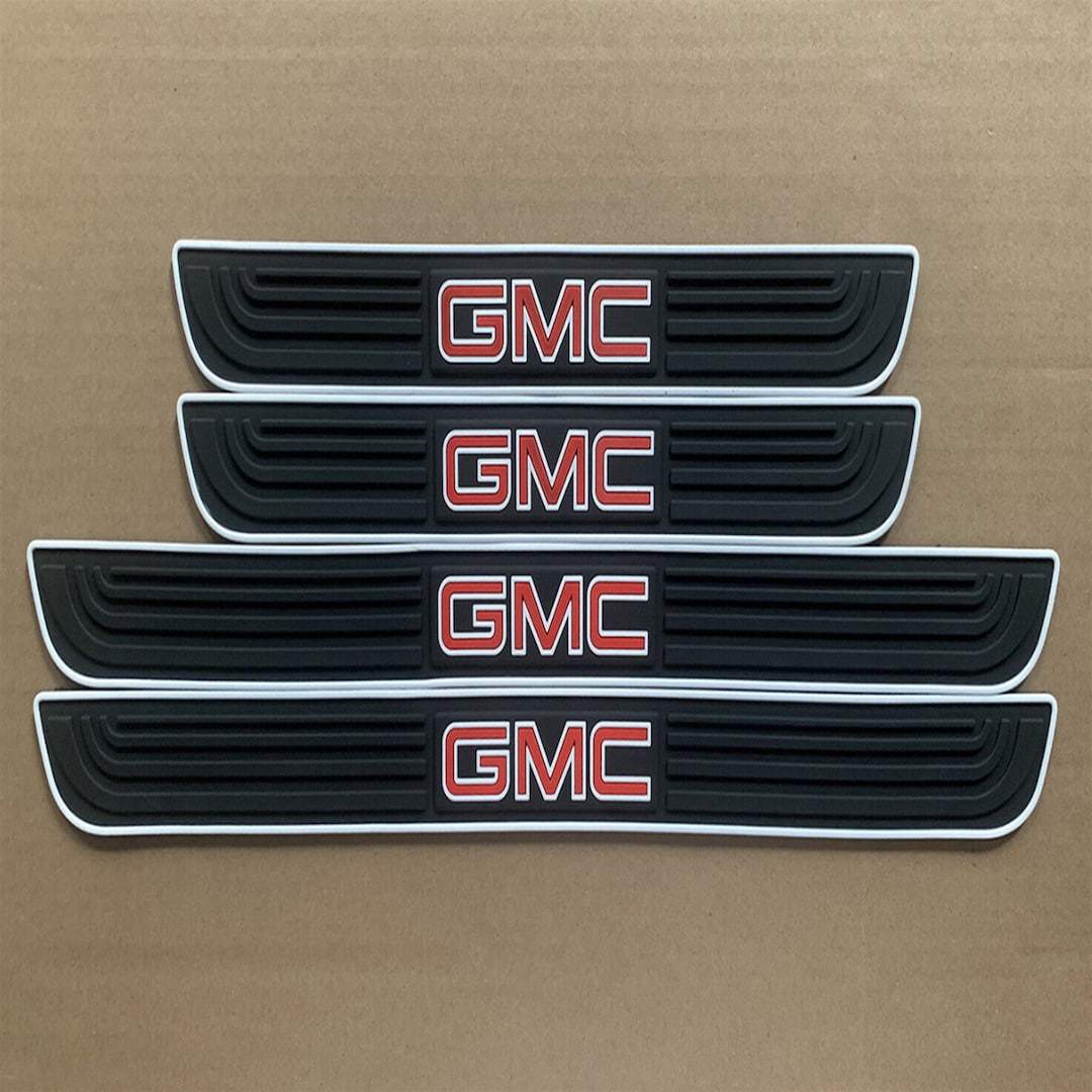 4pcs Car Door Sill Protector Sticker Step Cover Decal Black Etsy