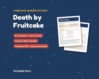 Christmas Murder Mystery Party Game for 8-16, Clean Office Holiday Party Game (Printable PDF)