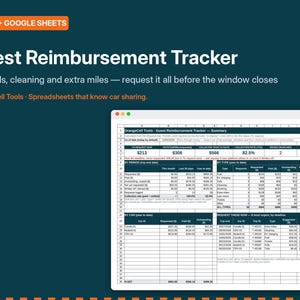 Spårning av ersättning för samåkning, bränsle, vägtullar och extra milansökningar (Excel/Google Sheets)
