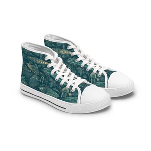 Women's High Top Sneakers Dark Roses - Etsy