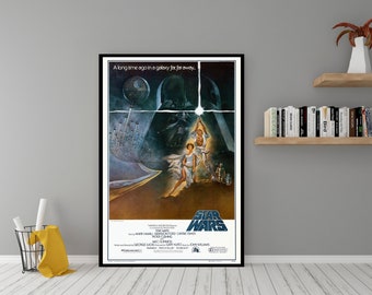 Star Wars Movie Poster - High Quality Canvas Wall Art - Room Decor - Star Wars Movie Poster for Gift