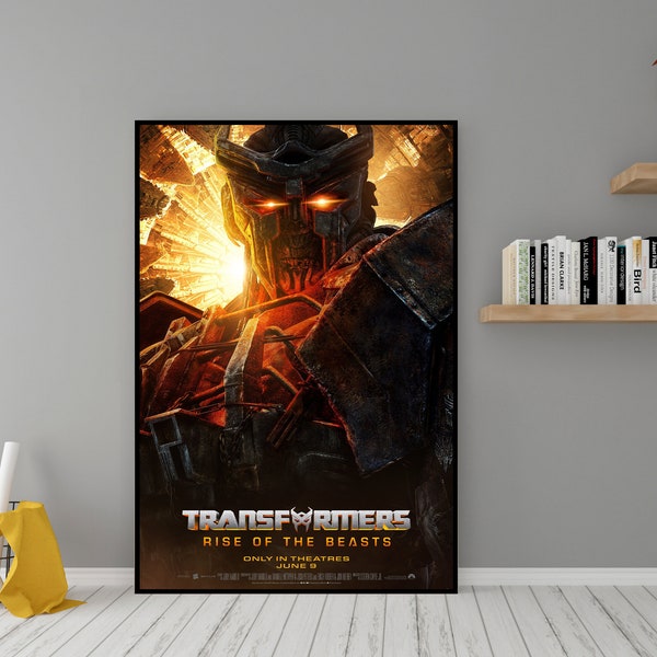 Transformatoren: Aufstieg der Bestien Film Poster - Hochwertige Leinwand Wand Kunst - Raum Dekor - Geißel Poster für Geschenk