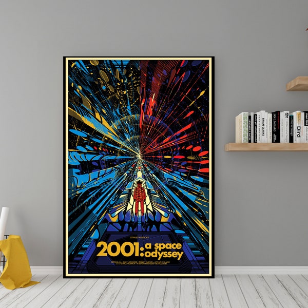 Affiche du film L'odyssée de l'espace 2001 - Art mural en toile de haute qualité - Décoration de chambre - Poster L'odyssée de l'espace 2001 pour cadeau - Plusieurs tailles