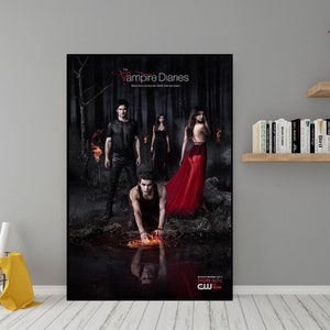 Affiche de la série télévisée The Vampire Diaries Art mural en toile de qualité Poster de film classique à offrir en cadeau Art mural f