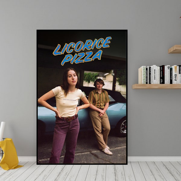 Poster du film Pizza réglisse - Art mural en toile de haute qualité - Décoration de chambre - Poster Pizza réglisse (2021)