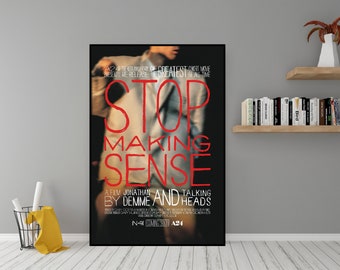 Stop Making Sense Film Poster - Hochwertige Leinwand Wand Kunst - Zimmer Dekor - Stop Making Sense (1984) Poster für Geschenk