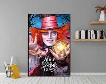 Alice Through the Looking Glass Movie Poster - High Quality Canvas Wall Art - Room Decor - Classic Movie Poster for Gift