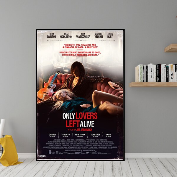 Nur Liebhaber links Alive Film Poster - Hochwertige Leinwand Wand Kunst - Zimmer Dekor - Nur Liebhaber links Alive (2013) Poster Print für Geschenk