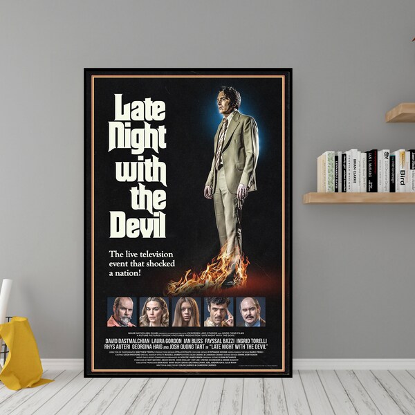 Late Night with the Devil Movie Poster - Hochwertige Leinwand Wand Kunst - Schlafzimmer Dekoration - Late Night with the Devil (2024) Poster Print for Geschenk