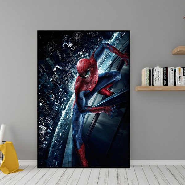 Póster de la película The Amazing Spider-Man, arte de pared en lienzo de alta calidad, decoración de la habitación, póster de Spiderman 2012 para regalo