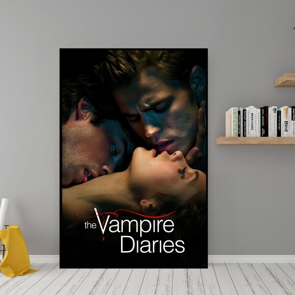 Poster della serie TV The Vampire Diaries - Arte da parete su tela di qualità - Poster di film classici da regalare - Arte da parete