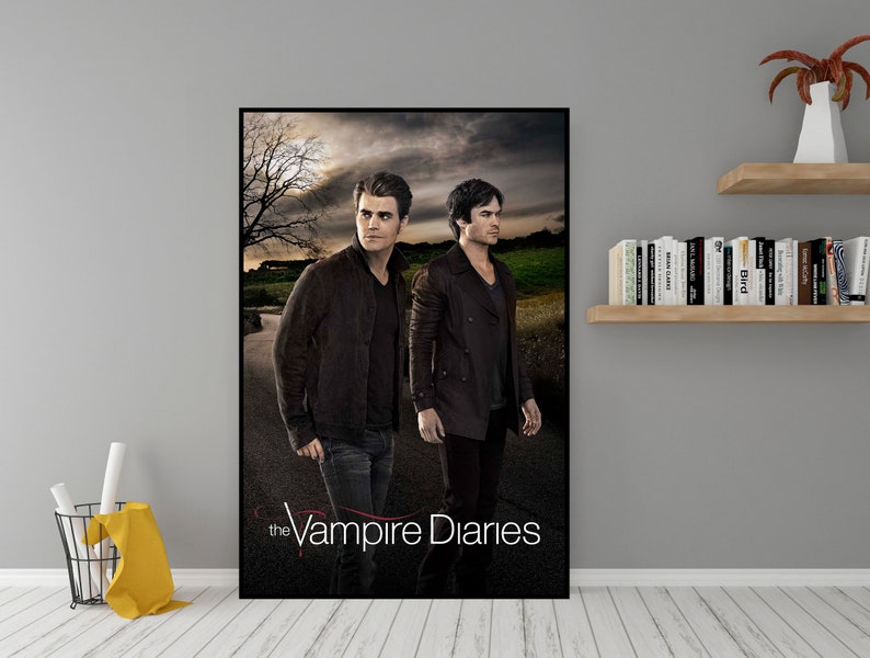 Affiche de la série télévisée The Vampire Diaries Art mural en toile de qualité Poster de film classique à offrir en cadeau Art mural h