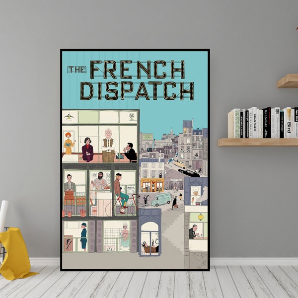 The French Dispatch Movie Poster - Hochwertige Leinwand Wand Kunst - Zimmer Dekor - The French Dispatch (2021) Poster Print für Geschenk