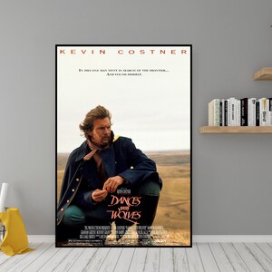 Dances with Wolves Movie Poster - High Quality Canvas Wall Art - Room Decor - Dances with Wolves (1990) Poster for Gift