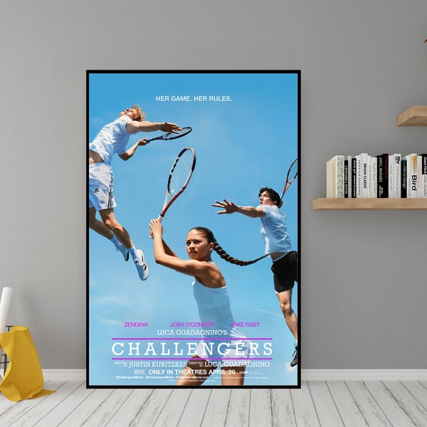 CHALLENGERS (2024) Movie Poster - High Quality Canvas Wall Art - Room Decor - Challengers Poster for Gift - Zendaya - Luca Guadagnino