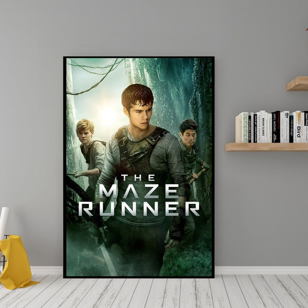 Affiche du film Le coureur du labyrinthe - oeuvre d'art murale en toile de haute qualité - décoration de chambre - impression d'affiche du coureur du labyrinthe pour cadeau