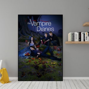 Affiche de la série télévisée The Vampire Diaries Art mural en toile de qualité Poster de film classique à offrir en cadeau Art mural i