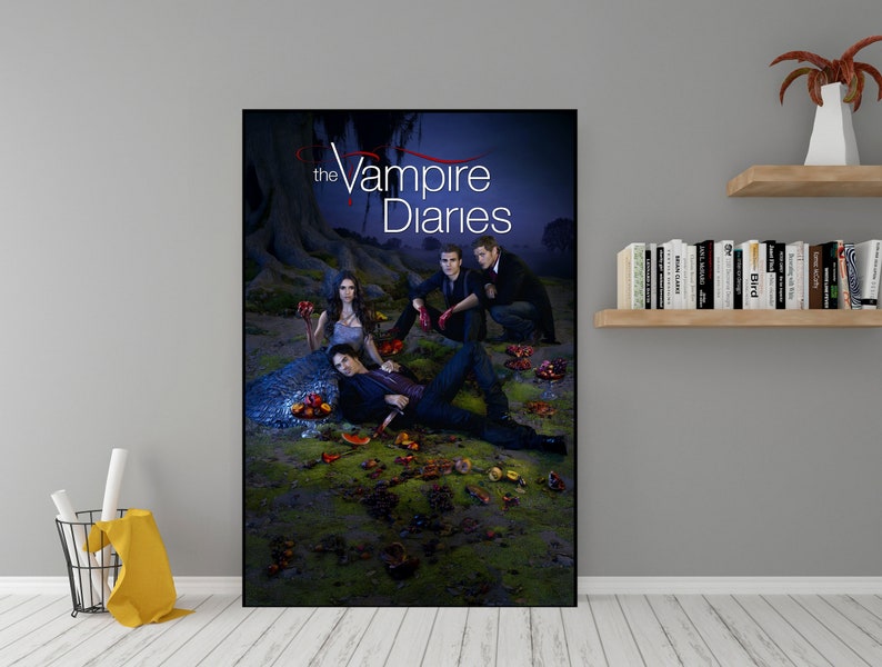 Affiche de la série télévisée The Vampire Diaries Art mural en toile de qualité Poster de film classique à offrir en cadeau Art mural i