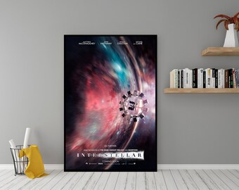 Interstellar-Filmposter – hochwertige Leinwand-Wandkunst – Raumdekoration – interstellares klassisches Filmposter als Geschenk – mehrere Größen