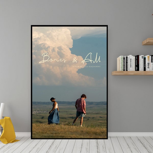 Bones and All Movie Poster - High Quality Canvas Wall Art  - Room Decor - Bones and All Poster Print for Gift