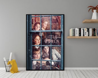 Petite affiche de film de femmes - Art mural en toile de haute qualité - Décoration de chambre - Poster de film de Petites femmes à offrir