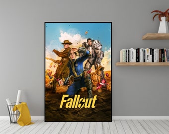 Affiche du film Fallout - oeuvre d'art murale en toile de haute qualité - décoration de chambre - impression d'affiche classique Fallout (2024) pour cadeau