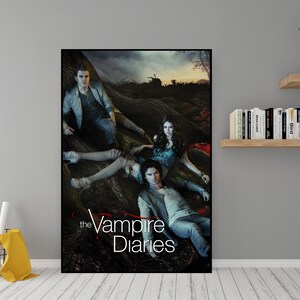 Affiche de la série télévisée The Vampire Diaries Art mural en toile de qualité Poster de film classique à offrir en cadeau Art mural g