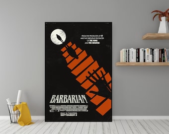 Barbarian Movie Poster - High Quality Canvas Wall Art  - Room Decor - Barbarian Poster Print for Gift