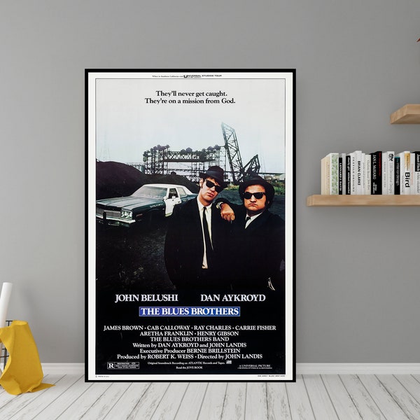 The Blues Brothers Film Poster - Hochwertige Leinwand Wand Kunst - The Blues Brothers Poster - Zimmer Dekor