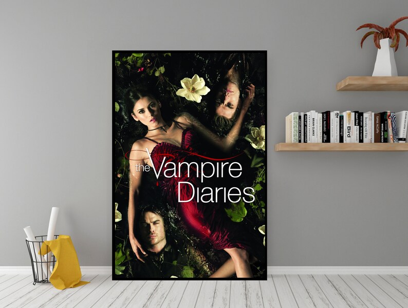 Affiche de la série télévisée The Vampire Diaries Art mural en toile de qualité Poster de film classique à offrir en cadeau Art mural e