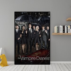 Affiche de la série télévisée The Vampire Diaries Art mural en toile de qualité Poster de film classique à offrir en cadeau Art mural c