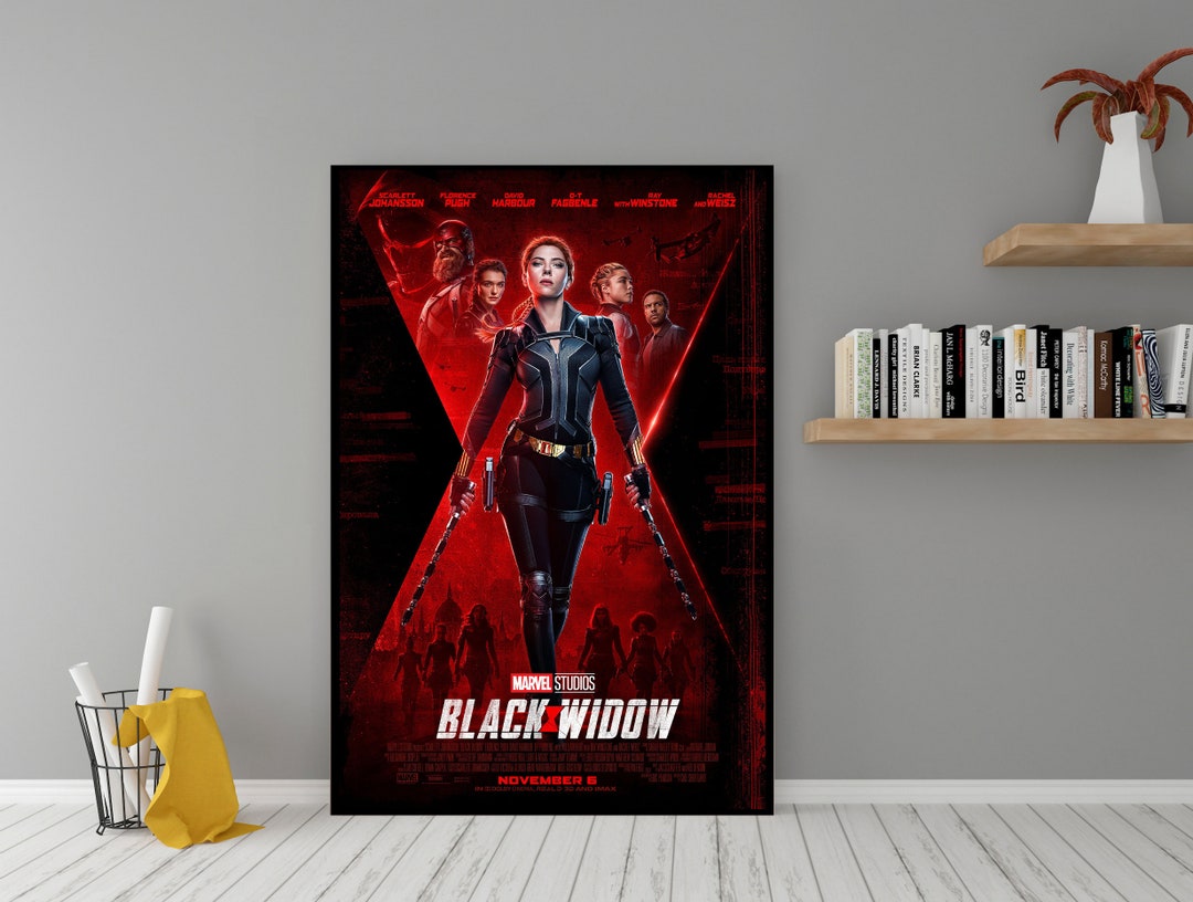 Black Widow Movie Poster High Quality Canvas Wall Art Room Decor Black ...