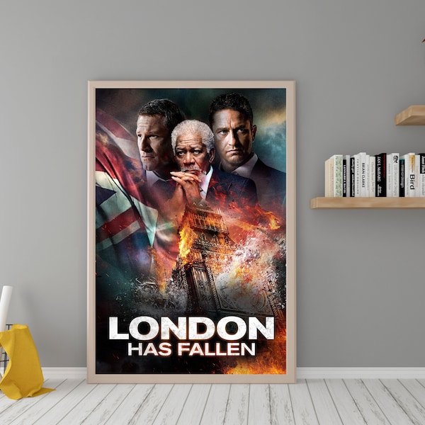 London Has Fallen Movie Poster - High Quality Canvas Wall Art  - London Has Fallen Classic Disaster Movies Poster