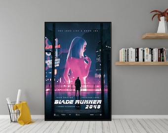 Póster de la película Blade Runner 2049 - Arte de pared de lienzo de alta calidad - Decoración de la habitación - Póster de Blade Runner 2049 para regalo