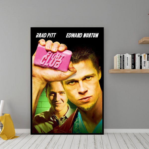 Fight Club Movie Poster - High Quality Canvas Wall Art - Room Decor - Fight Club Poster for Gift