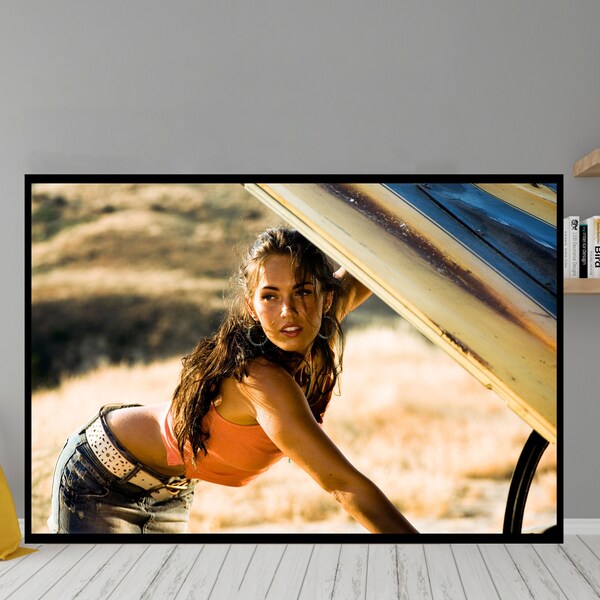 Transformers Megan Fox Movie Poster - Quality Canvas Wall Art - Megan Fox Classic Poster - Room Decor