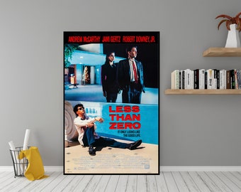 Less Than Zero Movie Poster - High Quality Canvas Wall Art - Room Decor - Less Than Zero Poster for Gift