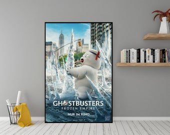 Ghostbusters Frozen Empire Poster du film - Art mural en toile de haute qualité - Décoration de chambre - Poster Ghostbusters Frozen Empire (2024)